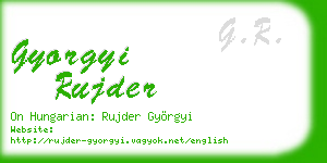 gyorgyi rujder business card